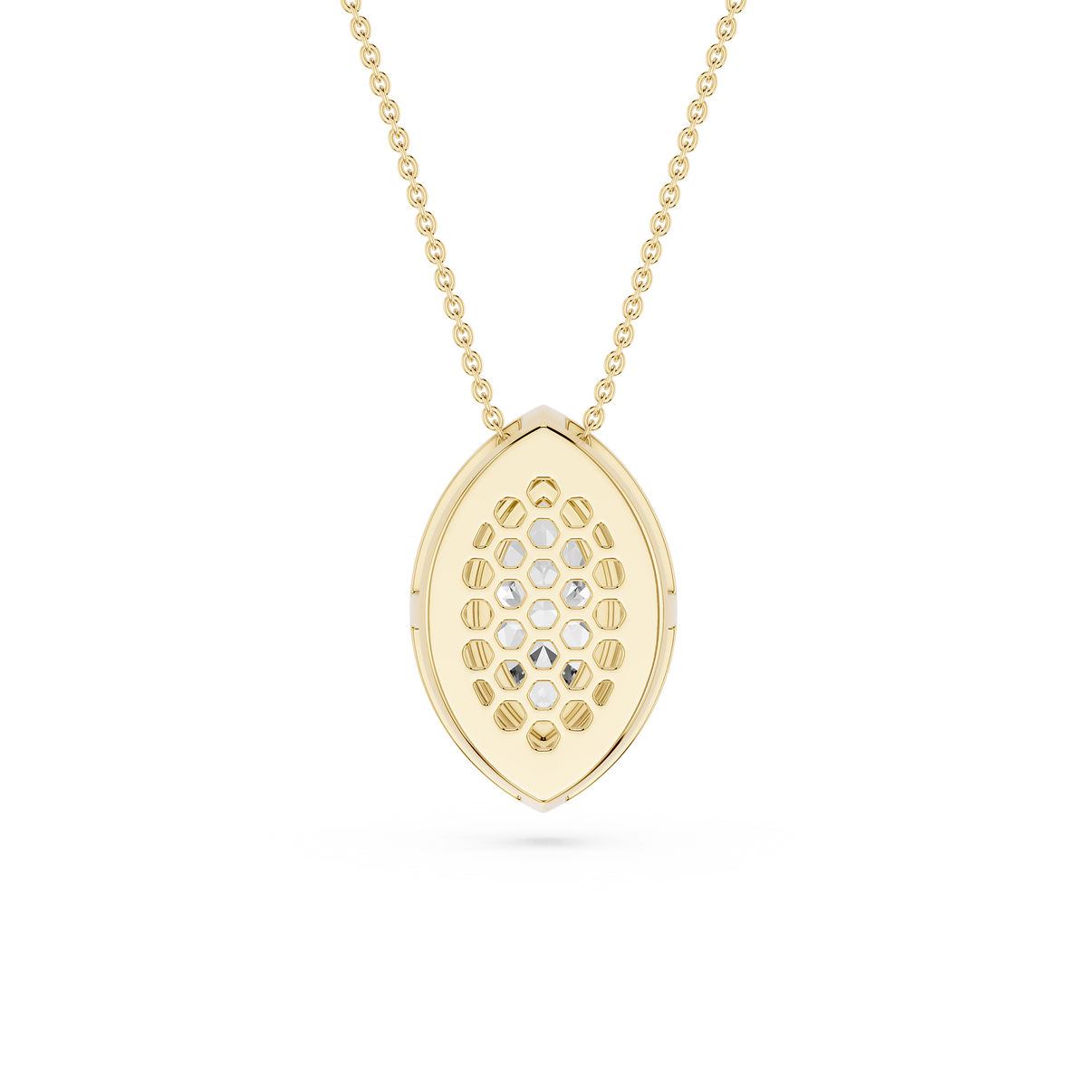 Round Halo Marquise Cut Lab Grown Diamond Pendant