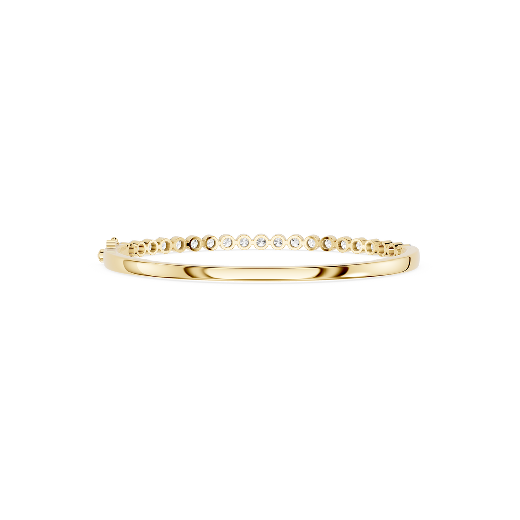 Gold bracelet on a white background