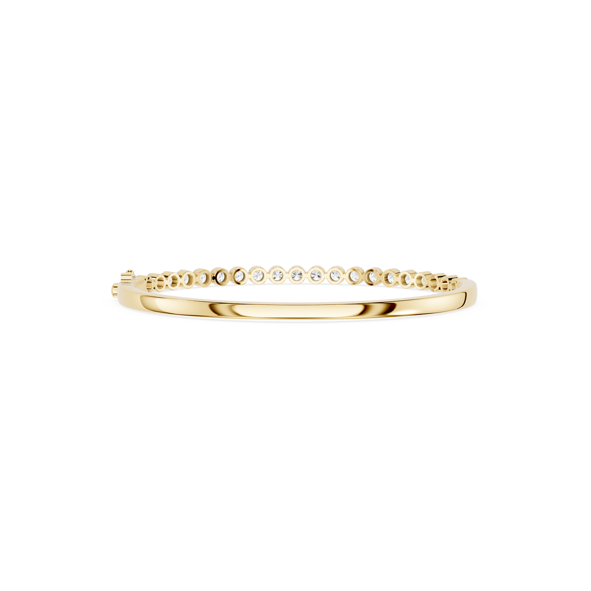 Gold bracelet on a white background