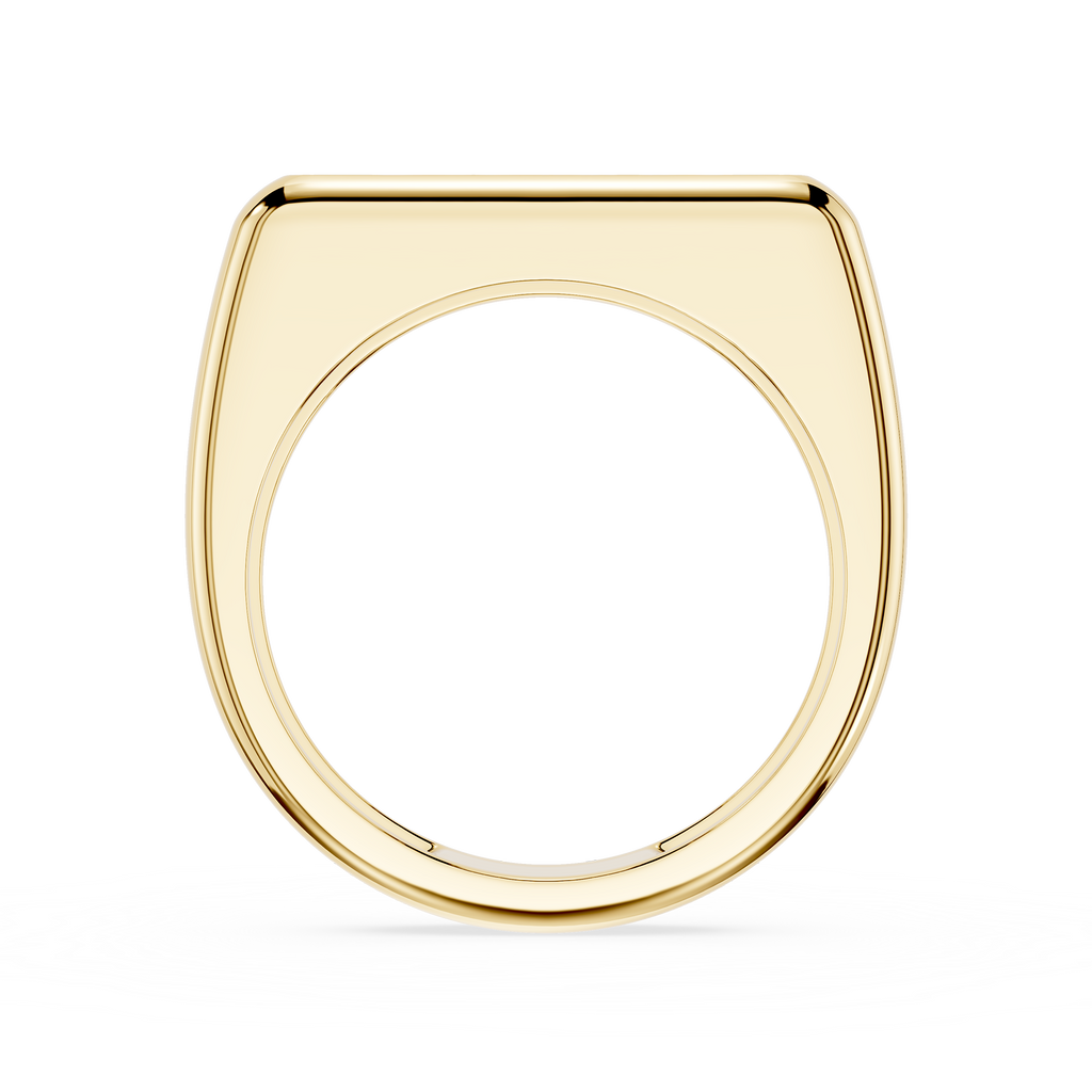 Gold ring on a white background