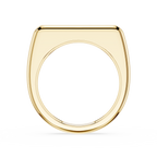 Gold ring on a white background
