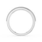 Silver ring with small stones on a white background
