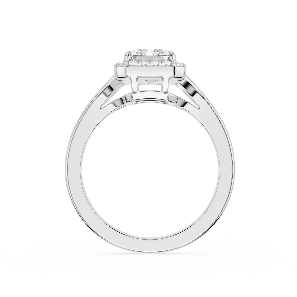 Diamond ring with a white background