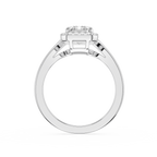 Diamond ring with a white background