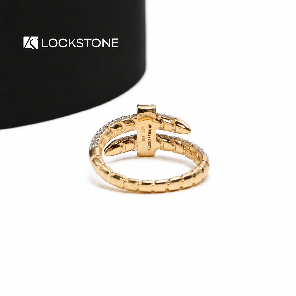 14K Lab Grown Diamond Baguette Bar Pave Set Statement Ring