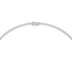 White Gold Classic Round Cut Lab Grown Diamond Tennis Necklace for Women
