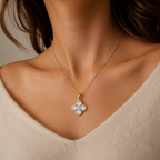 Lab Grown Diamond Clover Pendant for Women