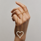 Diamond Heart Outline Pendant