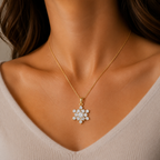 Lab Grown Diamond Snowflake Pendant