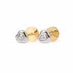 0.5 Carat Heart Cut Lab Grown Diamond Bezel Tiny Stud Earrings