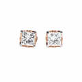 Princess Cut Lab Grown Diamond Solitaire Earrings