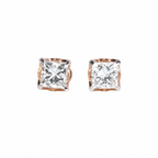 Princess Cut Lab Grown Diamond Solitaire Earrings