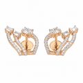 Multi Shape Lab Grown Diamond Spiral Earrings