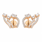 Multi Shape Lab Grown Diamond Spiral Earrings