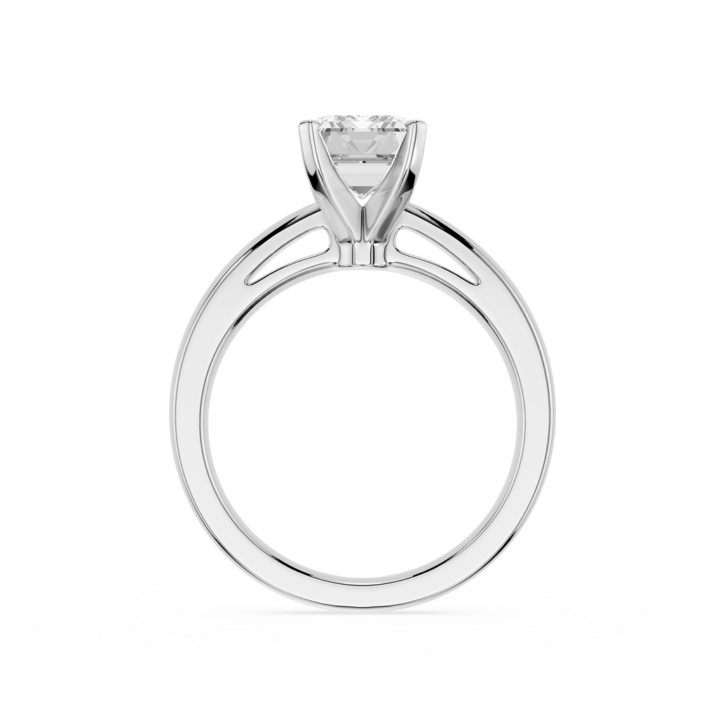 Diamond ring with a white background