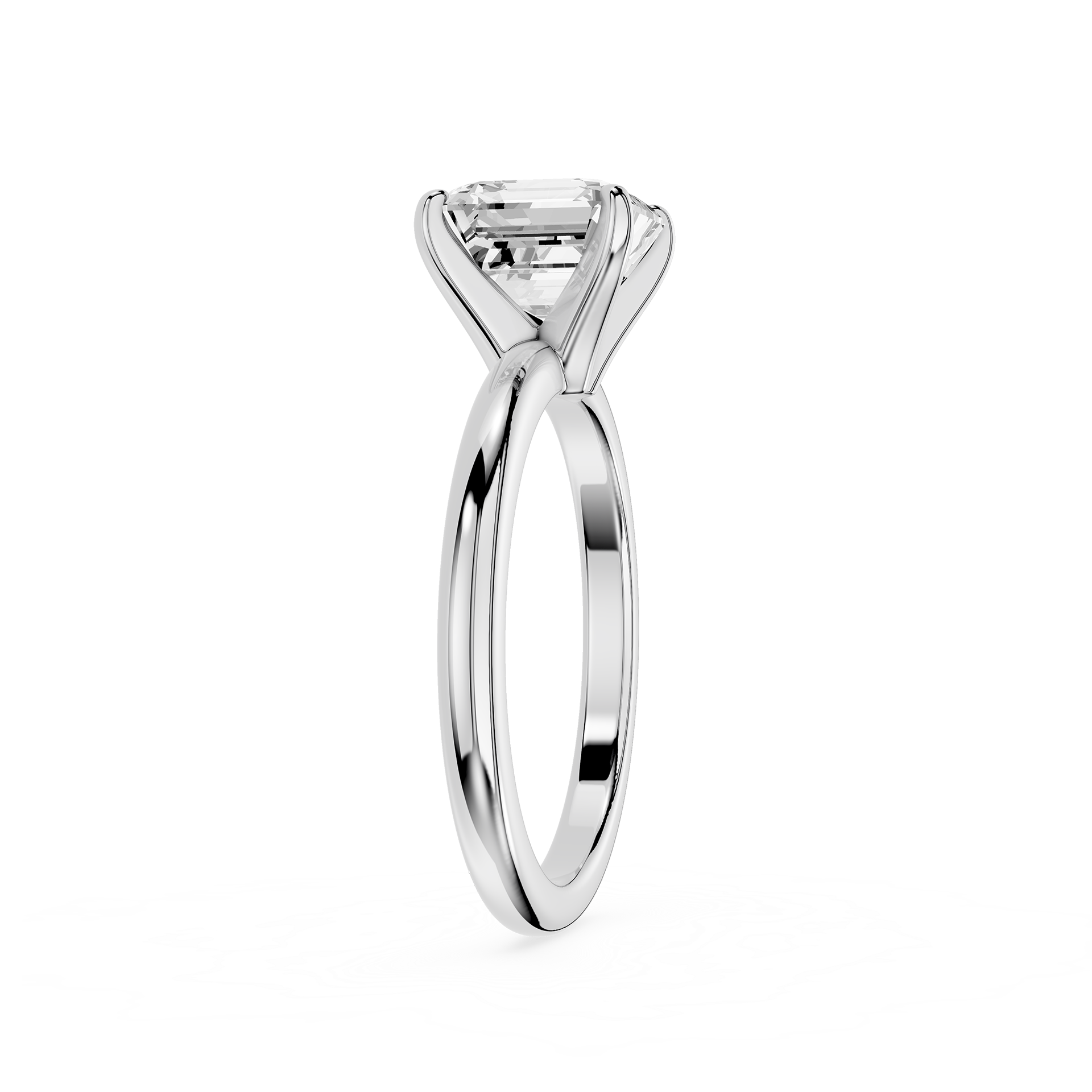 Diamond ring with a white background