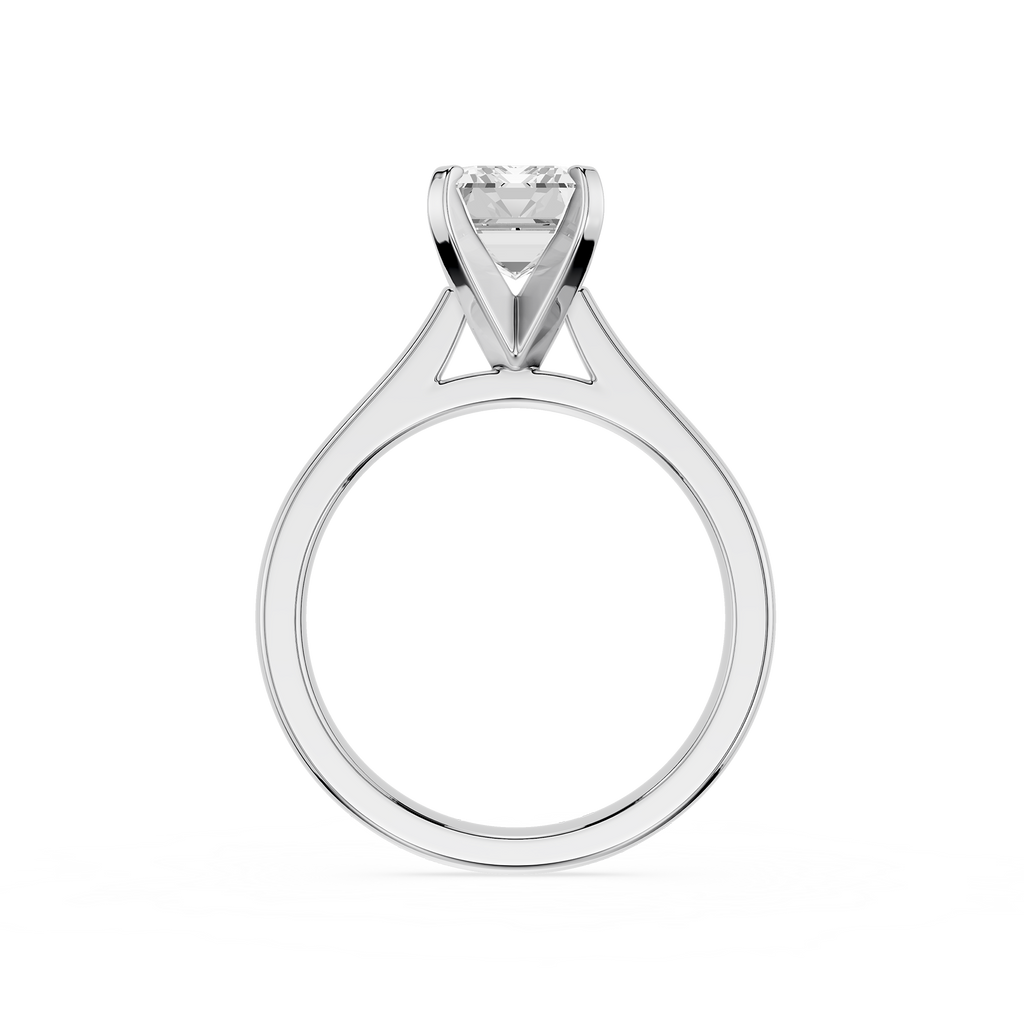 Diamond ring with a white background