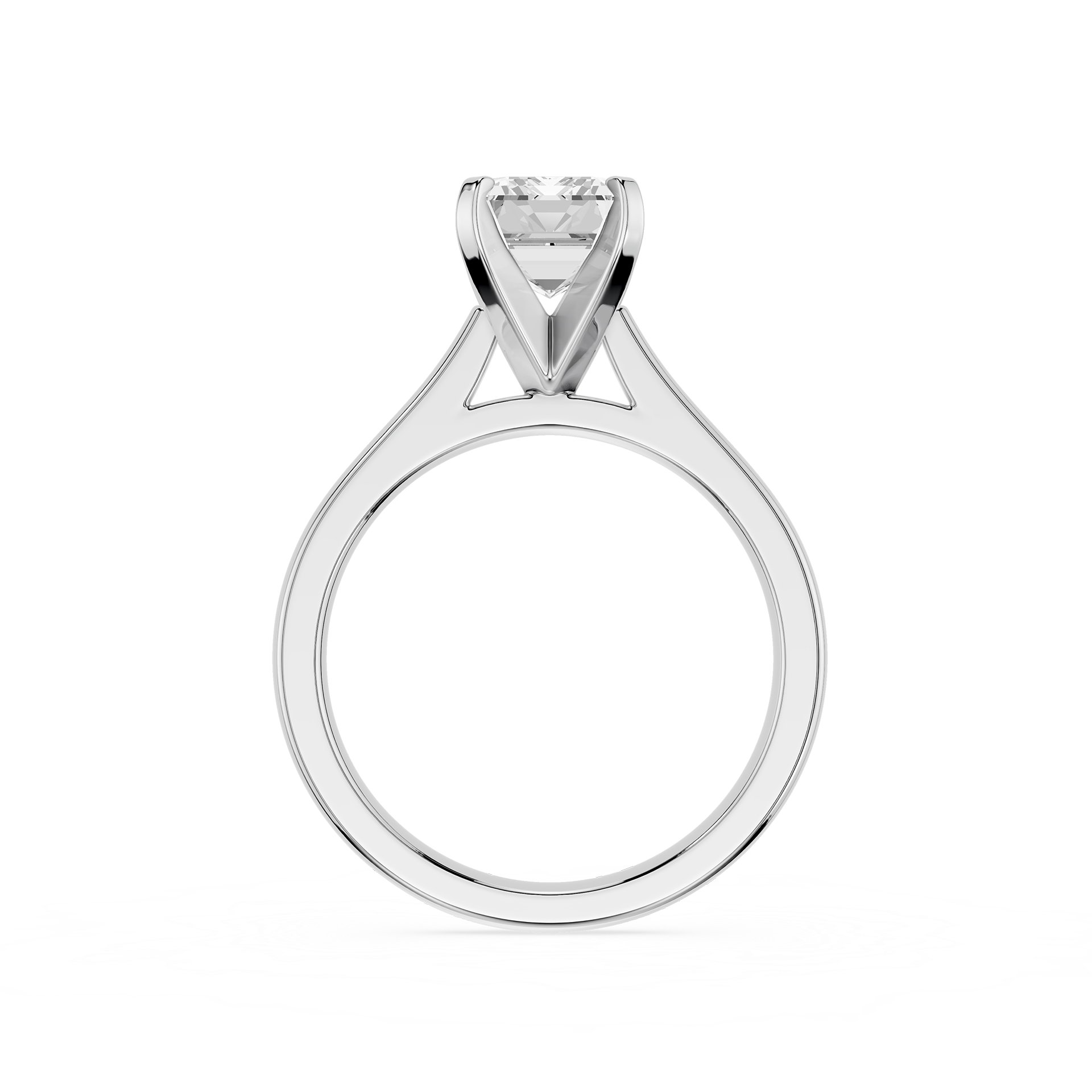 Diamond ring with a white background