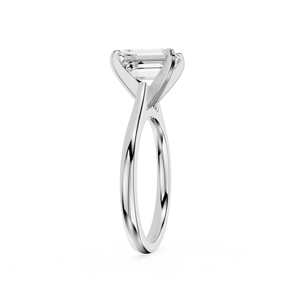 Diamond ring with a white background