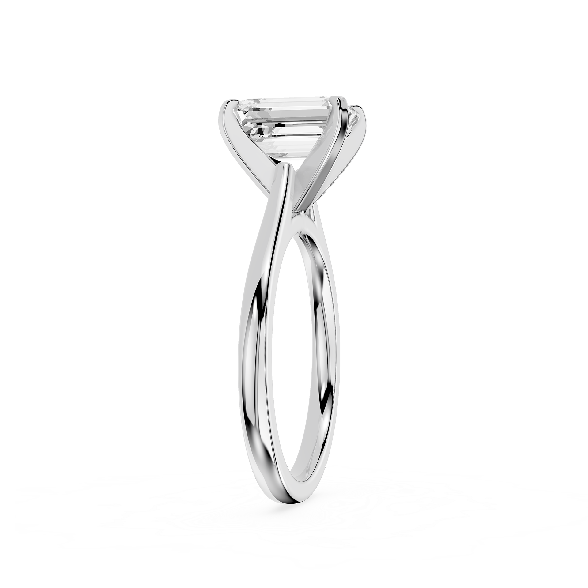 Diamond ring with a white background