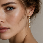 Floral Cluster Lab Grown Diamond Chandelier Earrings