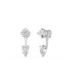 Diamond earrings on a white background