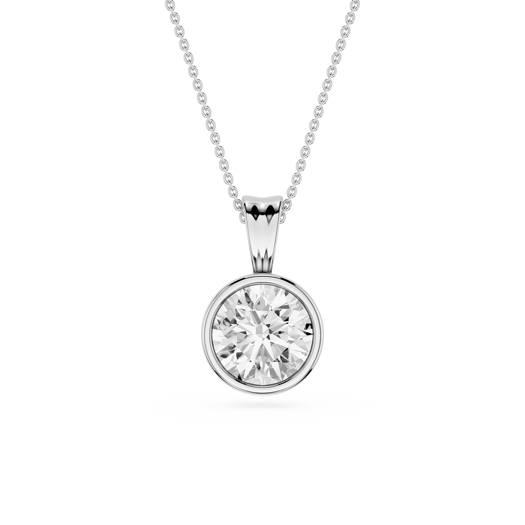 Diamond pendant on a white background