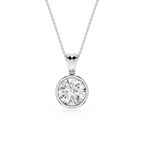 Diamond pendant on a white background