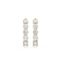 Pair of diamond earrings on a white background