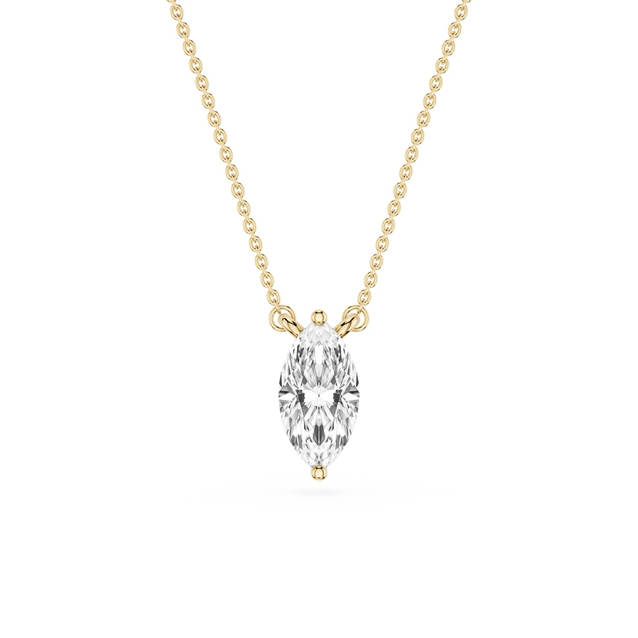0.70 CT Marquise Cut Lab Grown Diamond Solitaire Pendant
