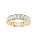 White Background Radiant Cut Lab Grown Diamond Full Eternity Band
