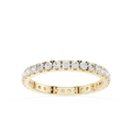 Gold ring with diamonds on a white background