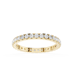 Gold ring with diamonds on a white background