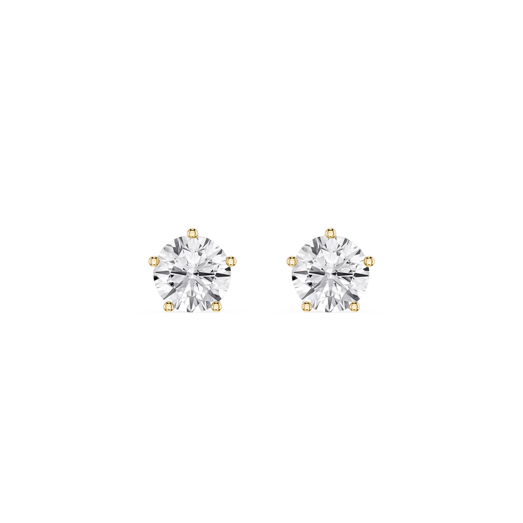 Set of six metal bolts on a white background