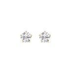 Set of six metal bolts on a white background