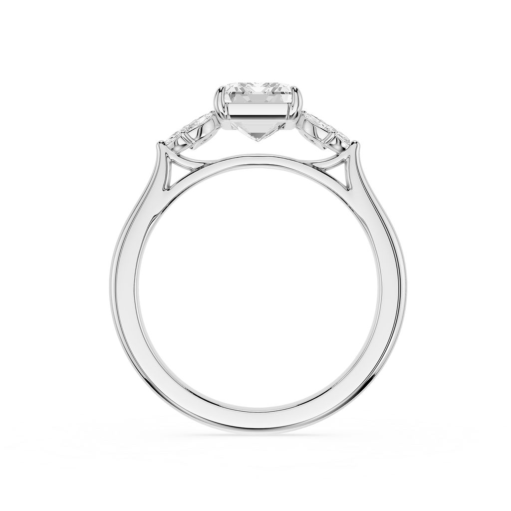 Diamond ring with a white background