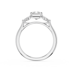 Diamond ring with a white background