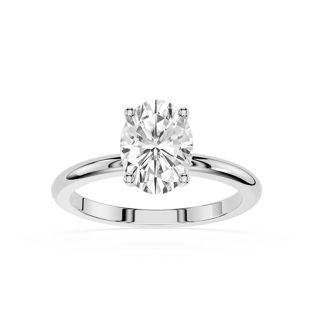 Diamond ring on a white background