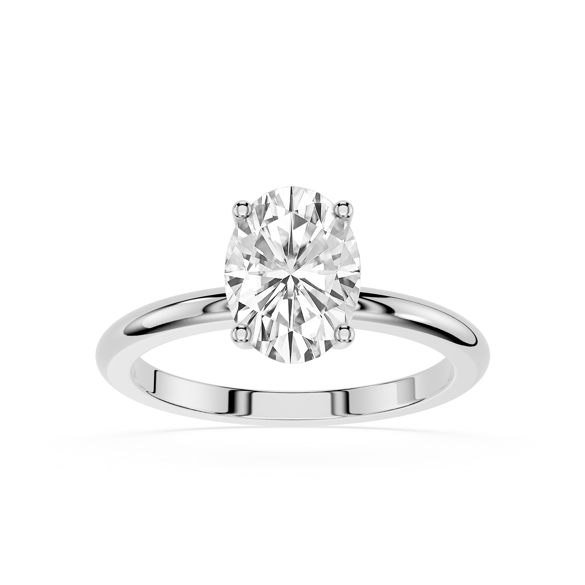 Diamond ring on a white background