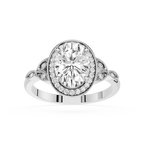 Diamond ring with a white background