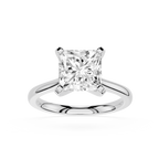 White Gold Princess Cut High Set Solitaire Lab Diamond Engagement Ring