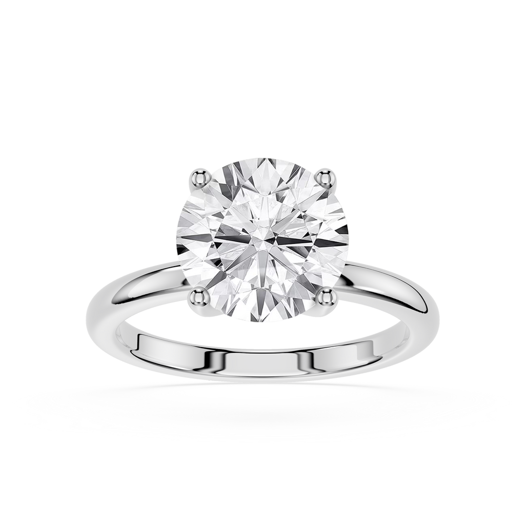 Diamond ring on a white background