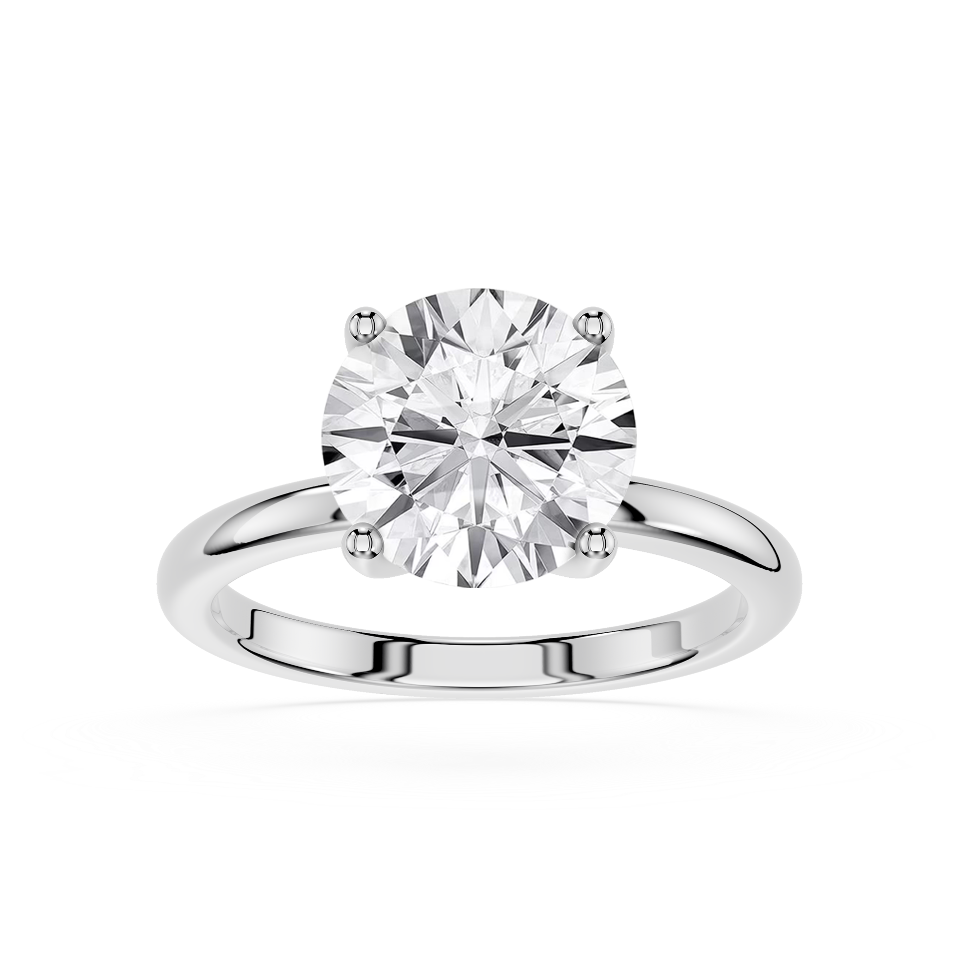 Diamond ring on a white background
