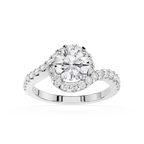 Diamond ring with a white background