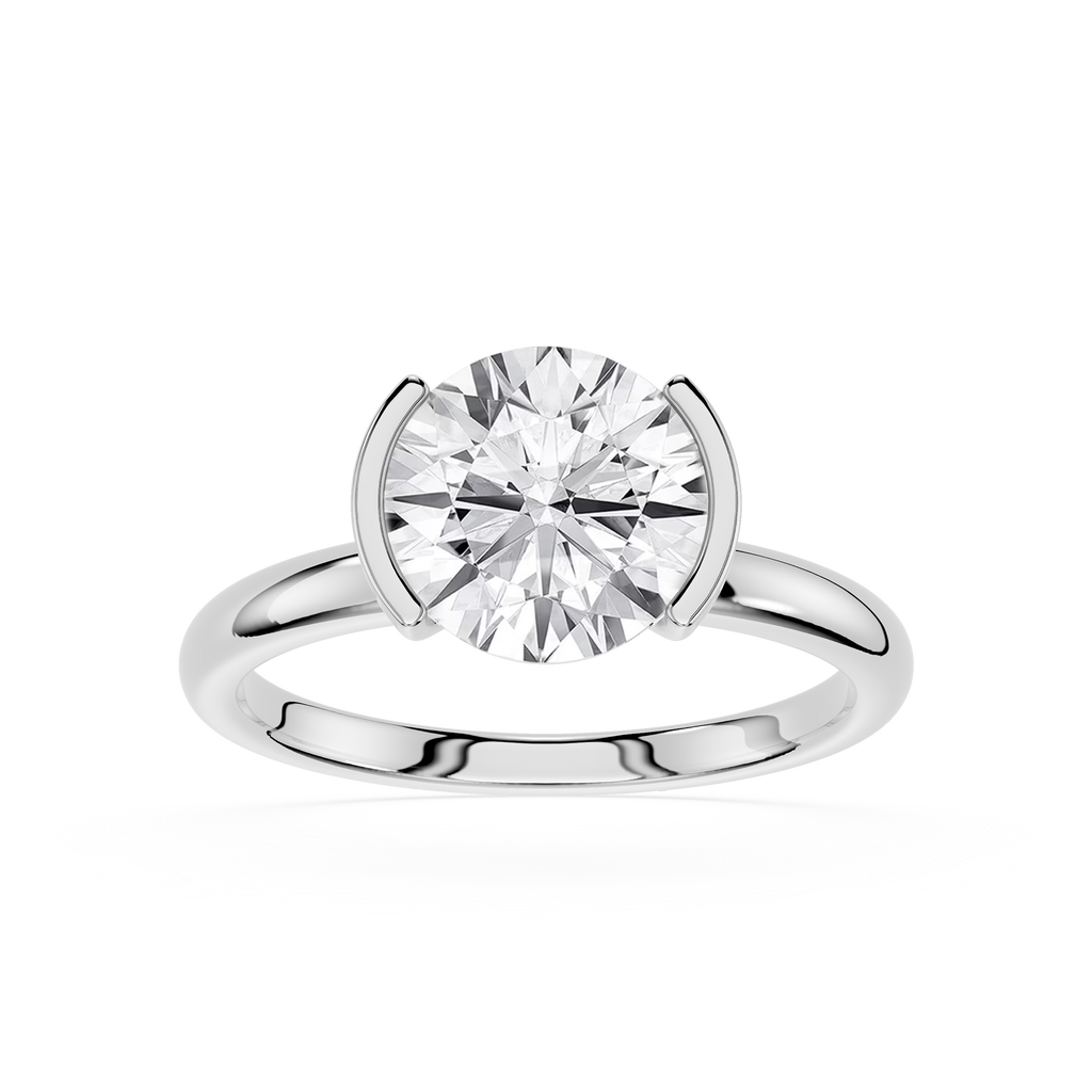 Diamond ring on a white background