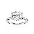 Diamond ring on a white background