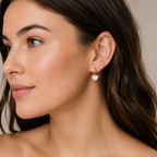 Heart Shape Lab Grown Diamond Drop Earrings for Women