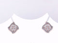 1 Carat Oval Lab Grown Diamond Quatrefoil Stud Earrings