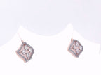 1 Carat Oval Lab Grown Diamond Quatrefoil Stud Earrings