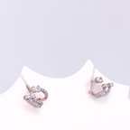 Multi Shape Lab Grown Diamond Spiral Earrings
